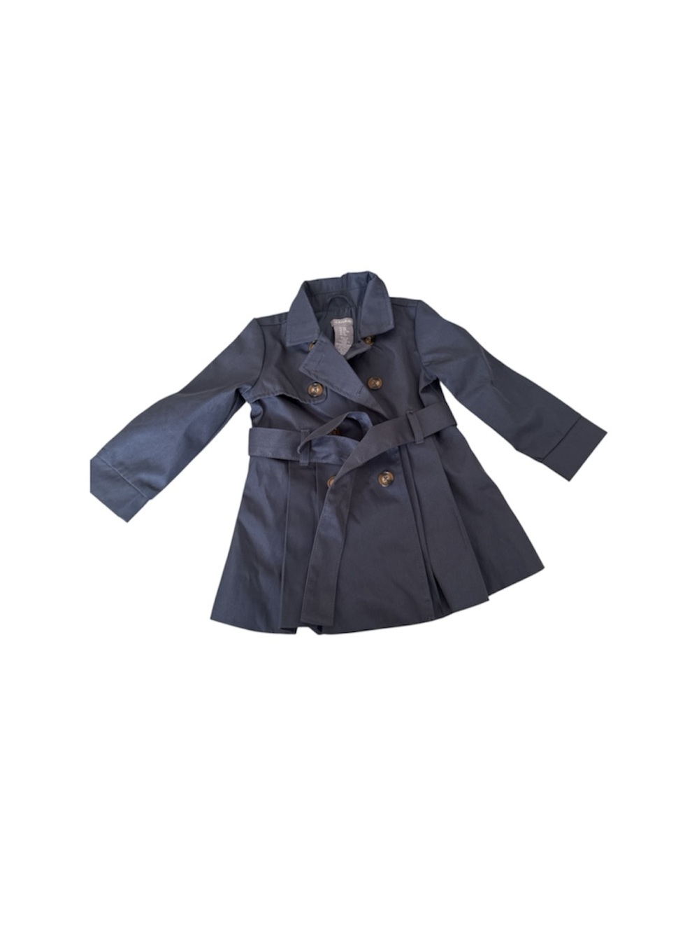 Tahari Girls Navy Double-Breasted Pea Coat with Belt,new without tags